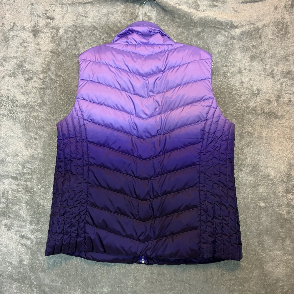 Talbots Women Purple Ombre Down Full Zip Vest X Puffer Quilted Layering Outdoors - Picture 3 of 8